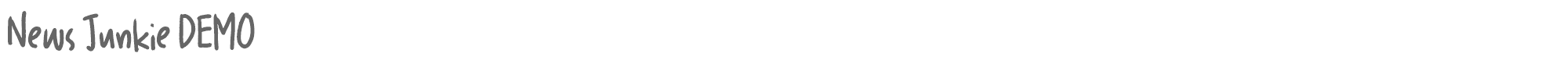 Sample characters News Junkie Font